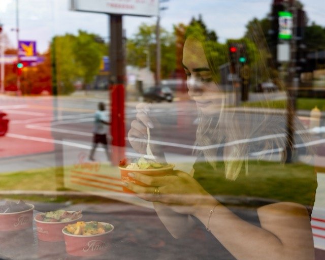 Amir food photography showing a falafel platter.